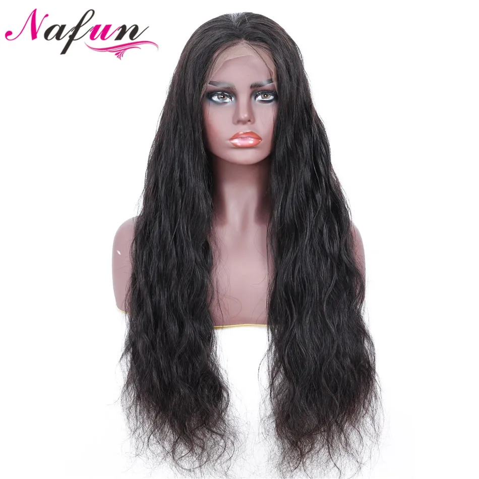 Парики из натуральных волос на кружевной основе NAFUN для черных женщин