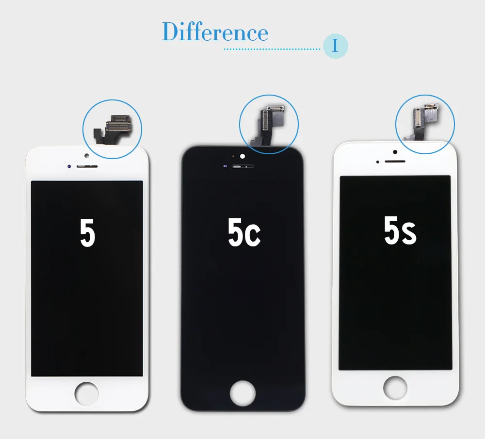 Полная сборка ЖК-дисплей для iPhone 5S 6s se 6 сенсорный экран дигитайзер Замена с кнопкой домой фронтальная камера полный ЖК-дисплей