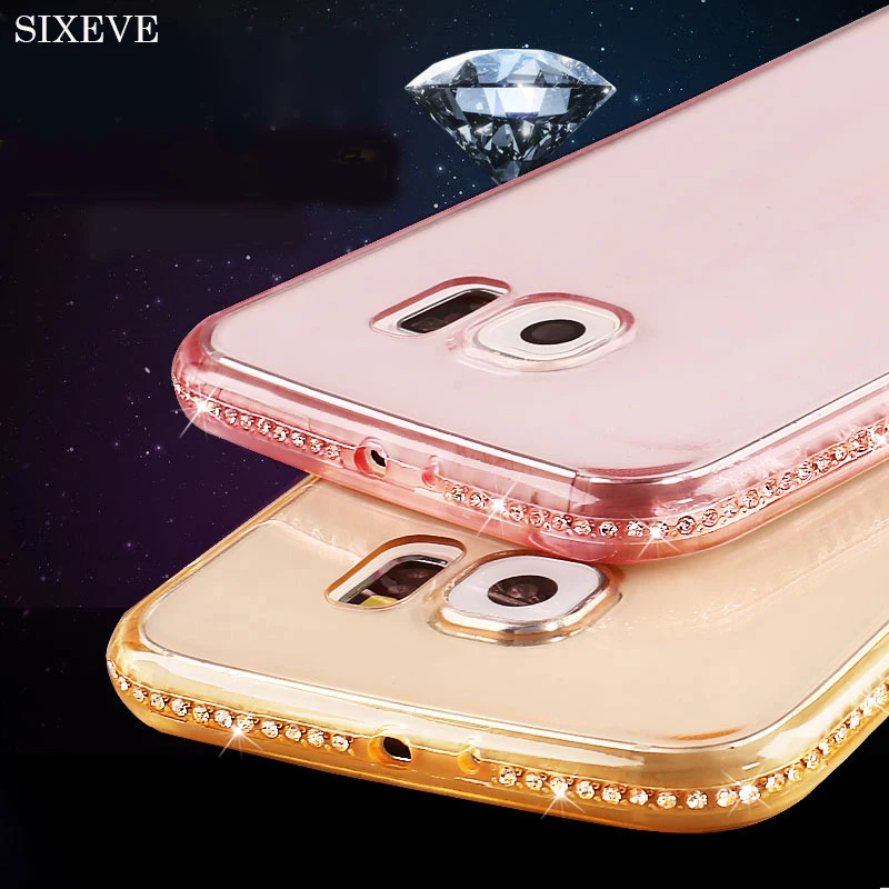 SIXEVE Блестящий бриллиантовый чехол для huawei P8 P9 P20 Lite тонкий мягкий силиконовый