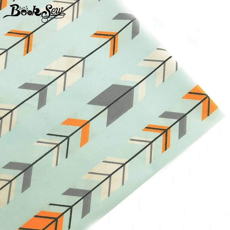 

Booksew 100% Cotton Twill Fabric Meters Arrows Pattern Telas Tissu DIY Quilts Baby Bedsheet Cloth Patchwork Dress Fat Quarter