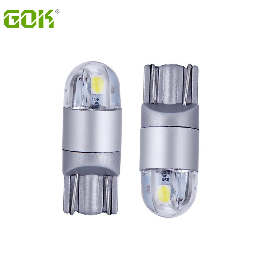 50 шт. Автомобильные светодиодные сигнальные лампы T10 2smd 3030 W5W светодиодный 10
