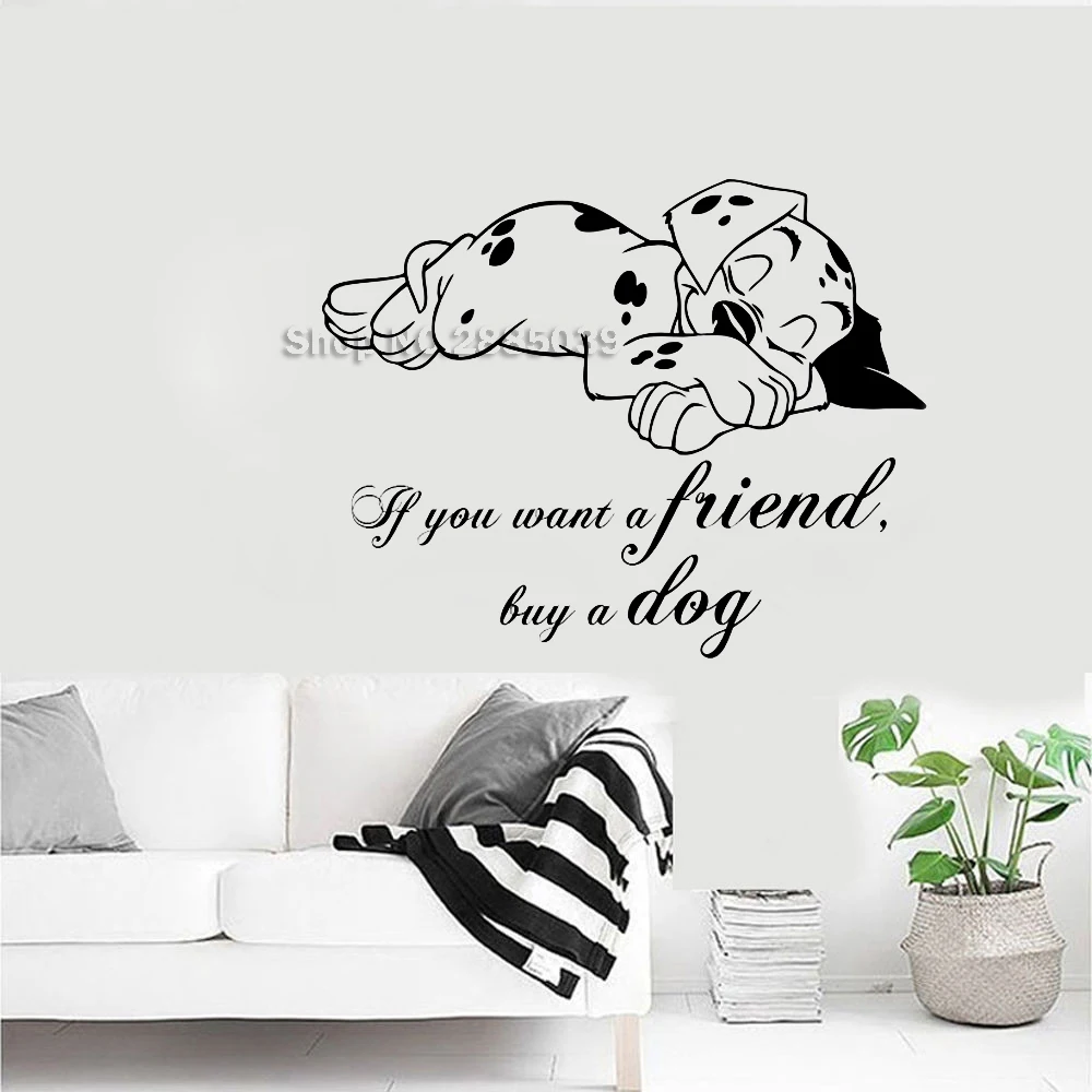 Новое поступление милые животные стены Стикеры собак Цитата Best Friend Настенные с