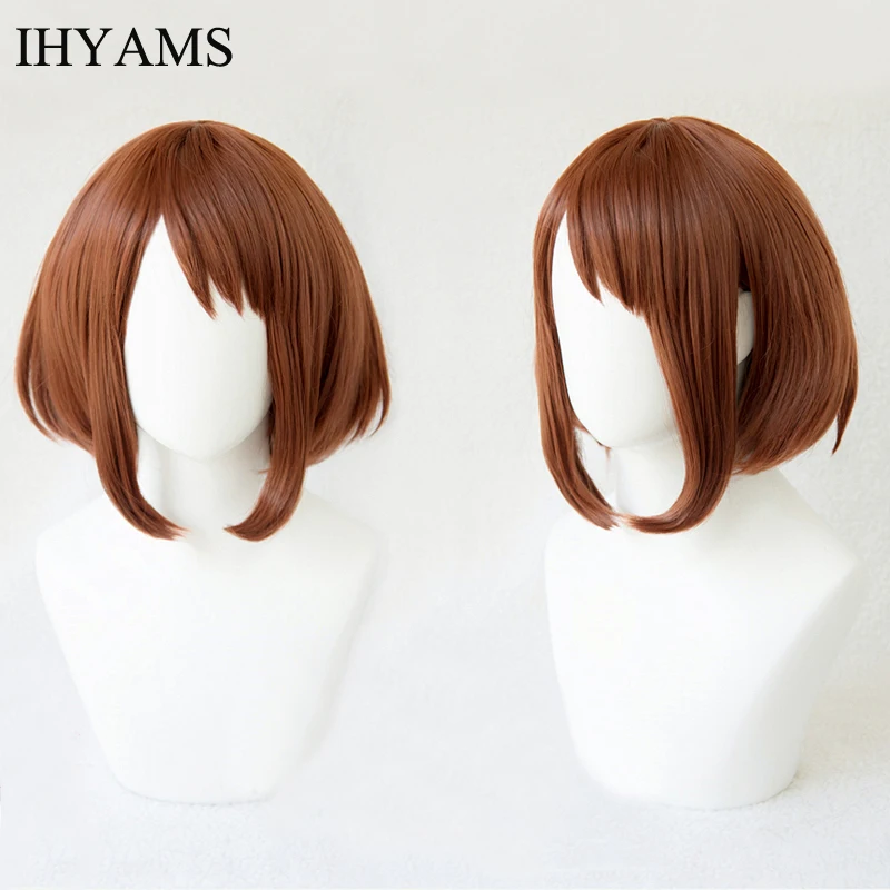 My Hero academic Boku no Hiro Akademia Uraraka Ochako короткий коричневый термостойкий косплей костюм Bobo