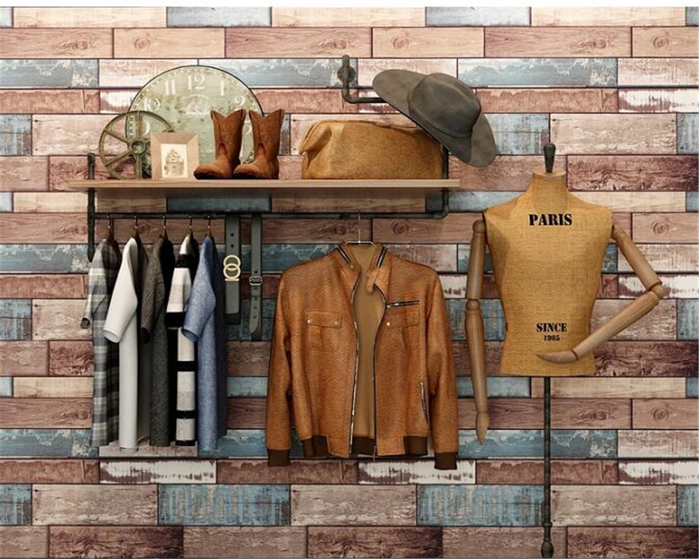 3D обои beibehang с имитацией древесины в стиле ретро|3d wallpaper|board wallpaperimitation wood |