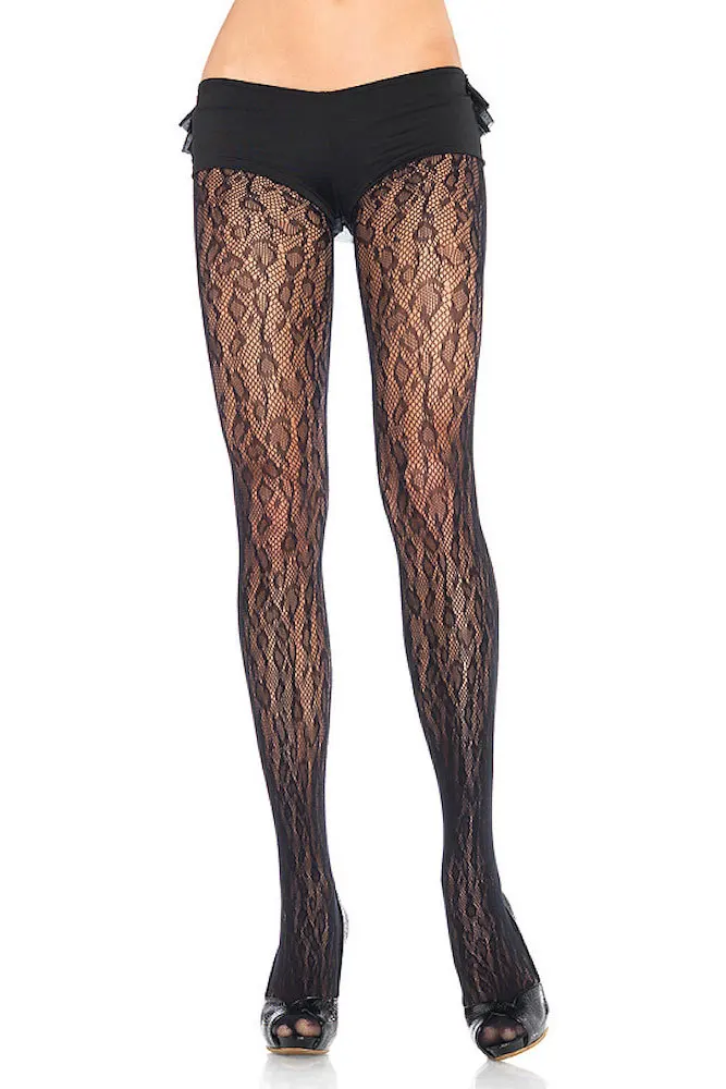 Леопардовые сетчатые колготки черные чулки для женщин|pantyhose stockings|stockings womentights black