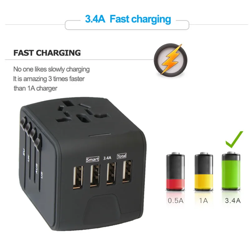 Универсальный адаптер для зарядного устройства путешествий внешняя