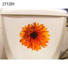 ZTTZDY 21,1*20 см, настенные наклейки с цветущими оранжевыми цветами, домашний декор для гостиной, Фотообои