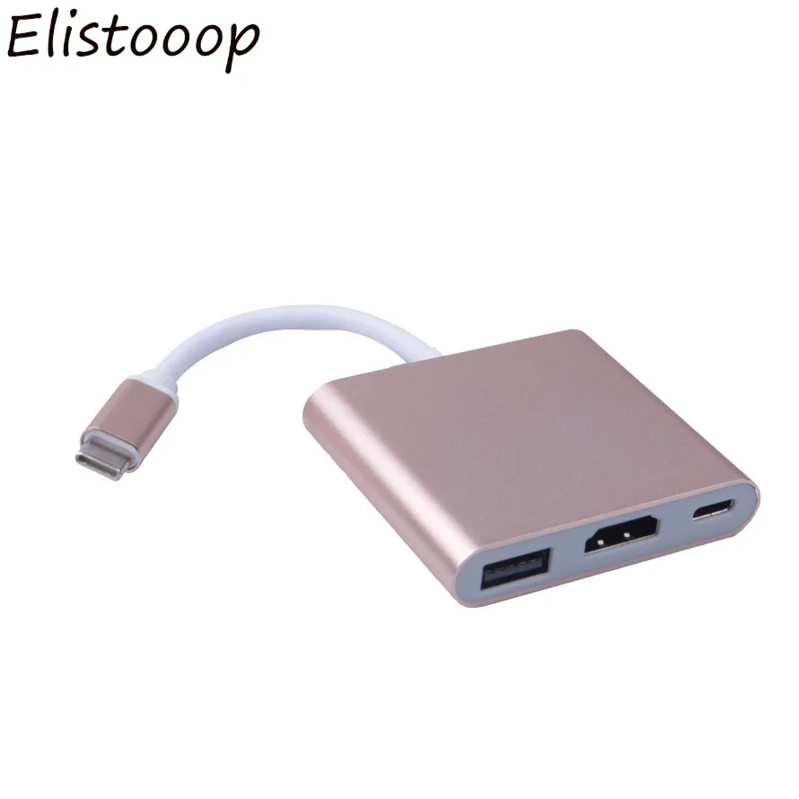 3 в 1 4K * 2K Type C к HDMI USB адаптер для Samsung Apple Macbook 1080P многопортовый конвертер 2020|Кабели