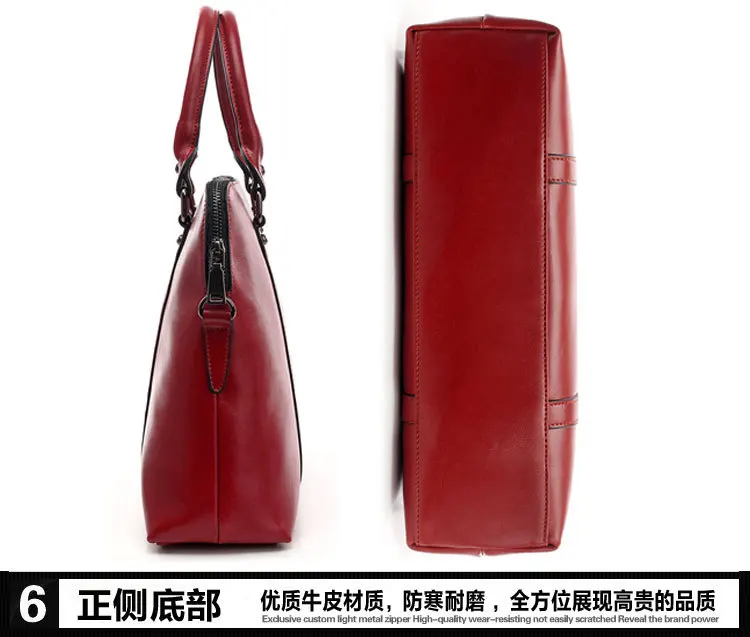 Женская сумка для ноутбука 14 дюймов 100% натуральная кожа женская деловая через