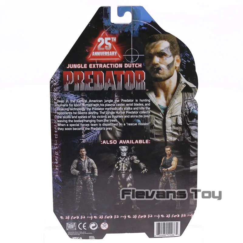 NECA Predator 25th anniversary Figure Jungle Encounter/патруль голландский Охотник за джунглями BJD фигурка модель игрушки