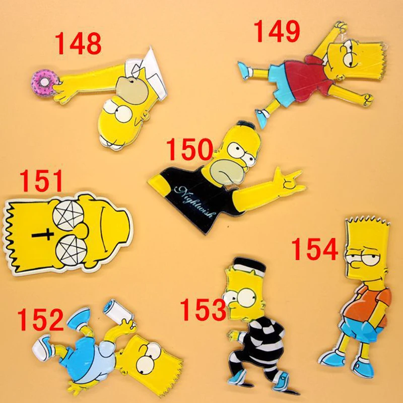 1 шт. Акриловые броши в мультипликационном стиле аниме Simpson для рюкзаков