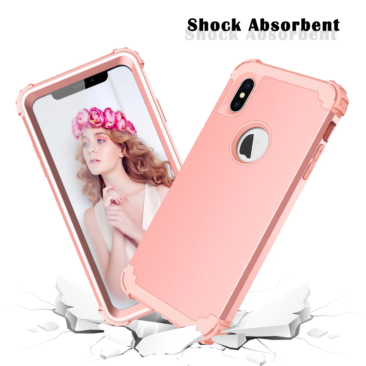 Телефон с противоударной защитой чехол для iPhone XR XS Max X Полный Корпус 3 в 1