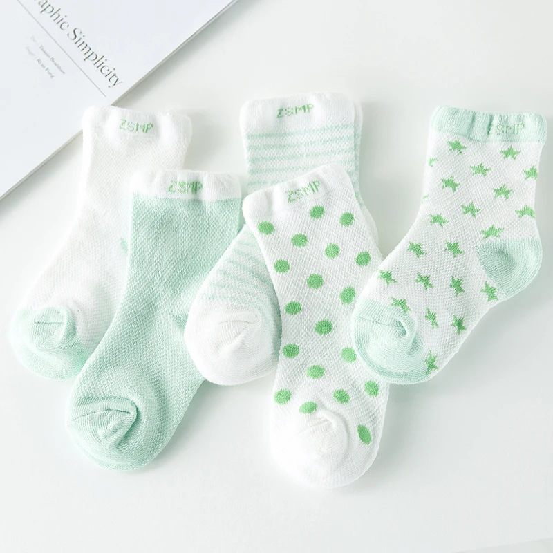 5 пар/лот От 0 до 10 лет весенне-летние детские носки высокого качества