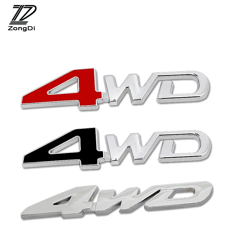 ZD 3D металлические наклейки для автомобиля 4X4 4WD деколи тюнинга Стайлинг Cyter Skoda