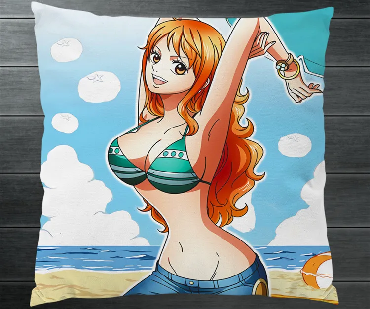 Аниме One Piece Nami Sexy Two Side 40x40 см наволочка чехол для подушки Обложка Подушка косплея
