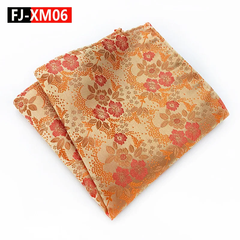 FJ-XM06 25*25 см мужские деловые костюмы карманные квадратные носовые платки для свадьбы Модные клетчатые носовые платки мужские карманные полотенца рождественский подарок - Цвет: FJ-XM06