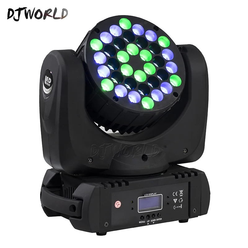 

LED Beam 36x3W Moving Head Light RGB LED Wash Light With 9/16 Channels Linear Dimming DMX512 Stage Lights Professional Stage&DJ