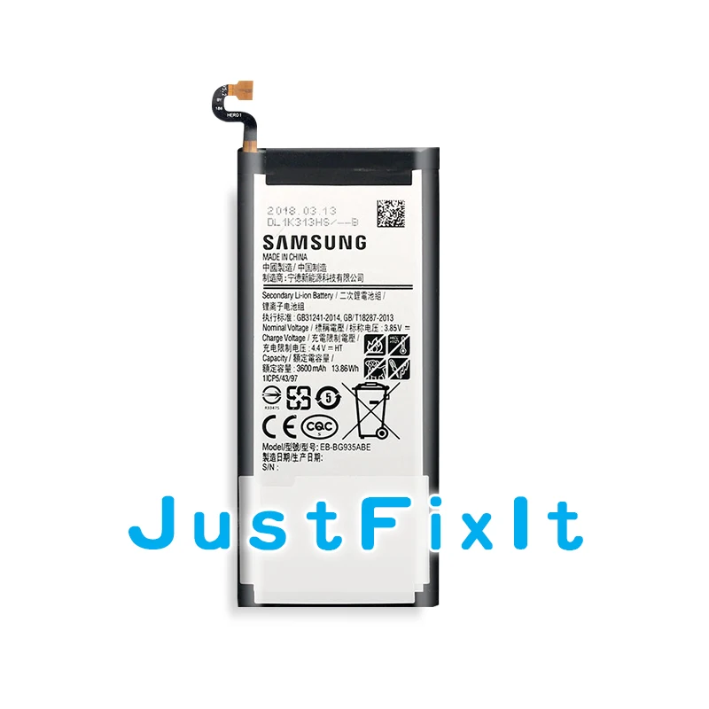 EB BG935ABE оригинальный Батарея для Galaxy S7 край G935 G9350 G935F G935FD G935W8 3600 мА ч|Аккумуляторы