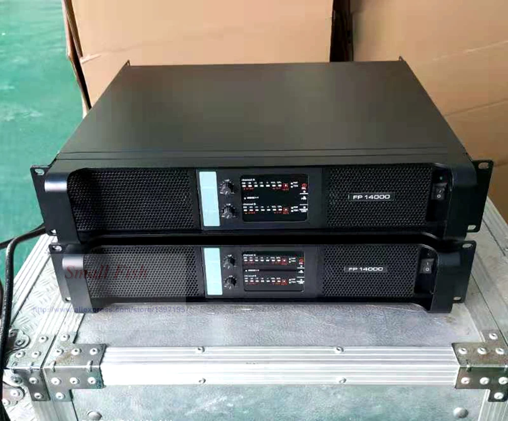 FP 14000 усилитель мощности 2x2350 Вт/8ohm RMS выходной динамик сабвуфер линейный массив 2 канала усилитель высокой мощности для дискотеки DJ Вечерние