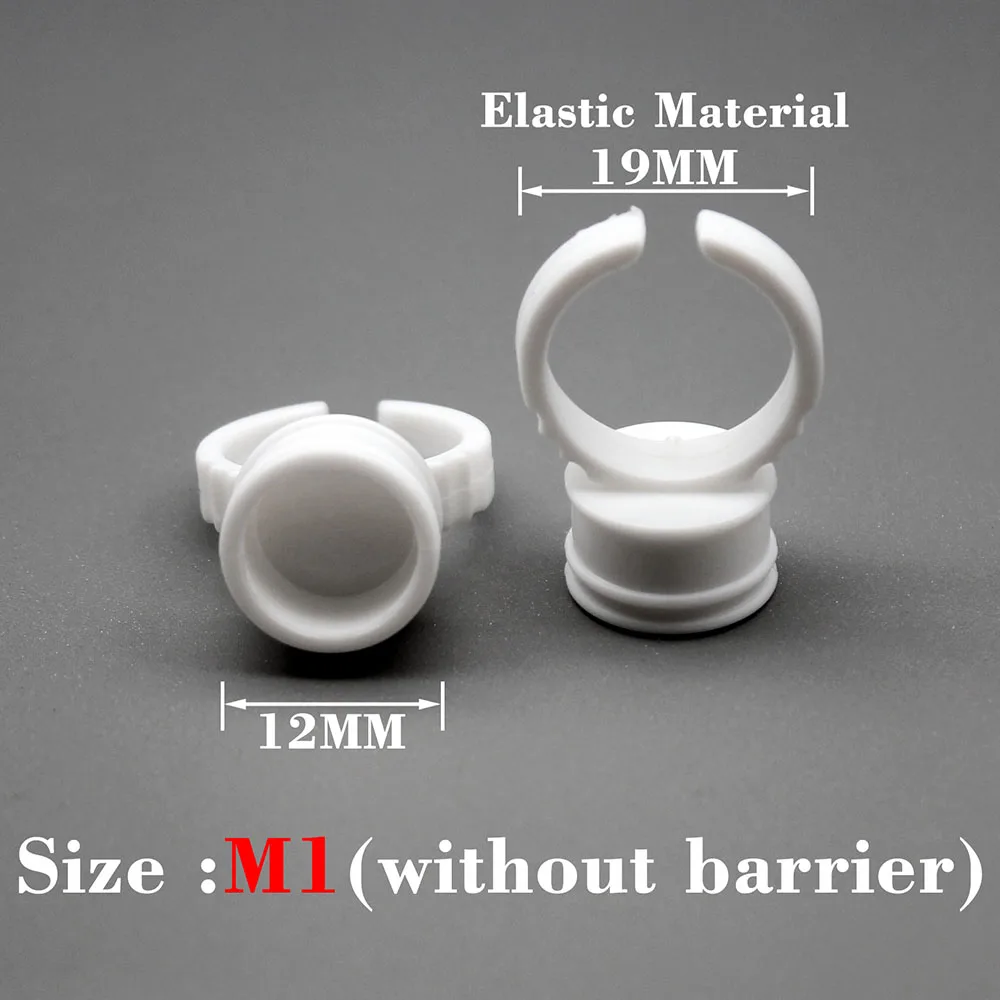 Plastic M1 x 100pcs Kimcci 100 шт одноразовые татуировки пигмент держатель кольцо с палитрой с сеткой барьер клей для наращивания ресниц Клей Держатель Силиконовый - Цвет: Plastic M1 x 100pcs