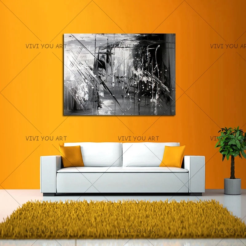 Ручная работа высокое качество толстый нож абстрактная живопись маслом