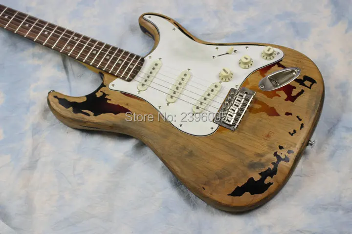 Custom Shop 100% ручная работа super relic st электрогитара Олдер старомодный стиль настоящая