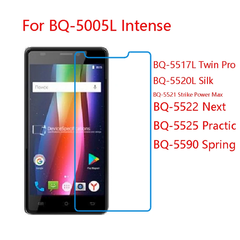2-Pack 9H Гибкая стеклянная пленка для BQ5005L Intense, 5517L Твин про, 5520L шелк, 5521Strike power max, 5522 Next, 5525 Practic, 5590 Весна