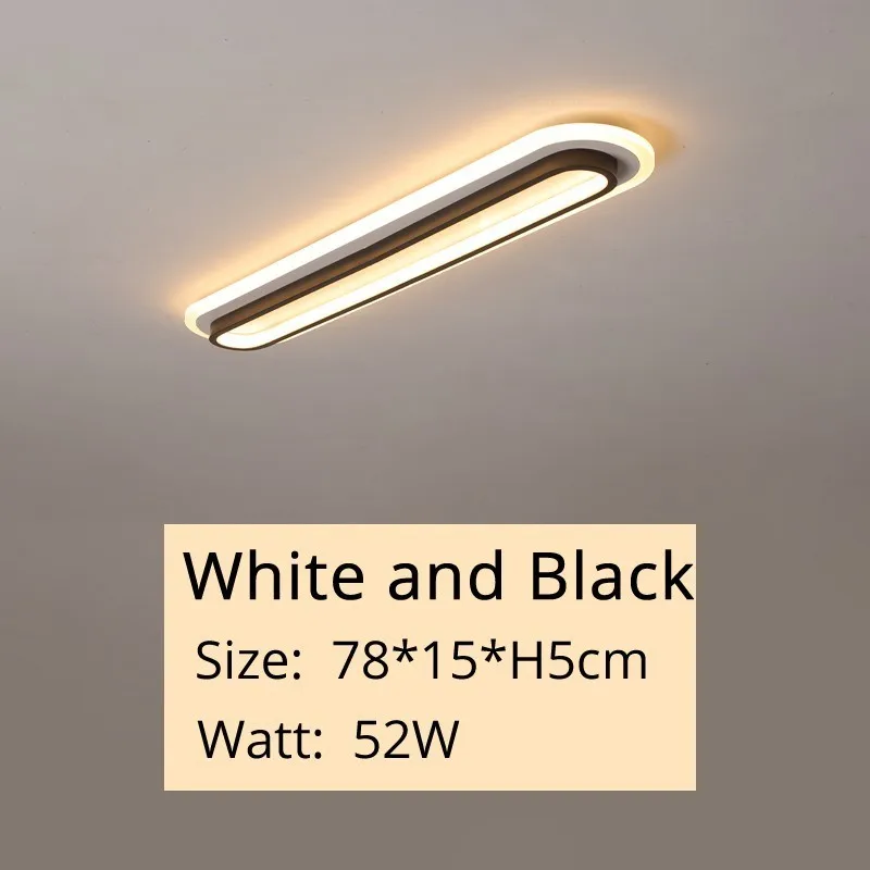 black 78cm Черно-белые люстры для гостиной, прихожей, коридора, освещение, лампа, современный домашний светильник, лампадарио, люстры - Цвет абажура: black 78cm