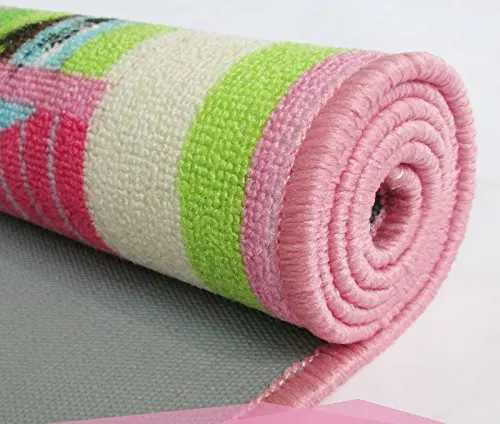 Розовые Коврики для спальни с изображением замка из мультфильма девочек детские