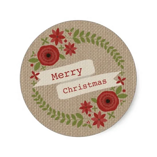 3 8 см Мешковина Вдохновленный цветочный венок Рождество Классический круглый