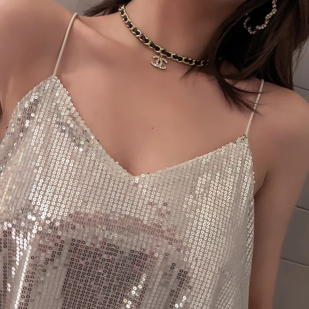 Сексуальная Женская майка, расшитая блестками, Camisoles Paillette Tee, Женская майка, жилет на тонких бретельках, Клубная одежда, женские летние майки, блузка