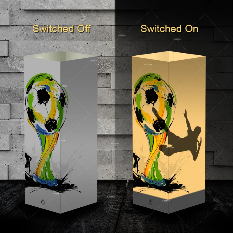 Креативные тени для футбола дизайнерские ночные светильники теплое белое