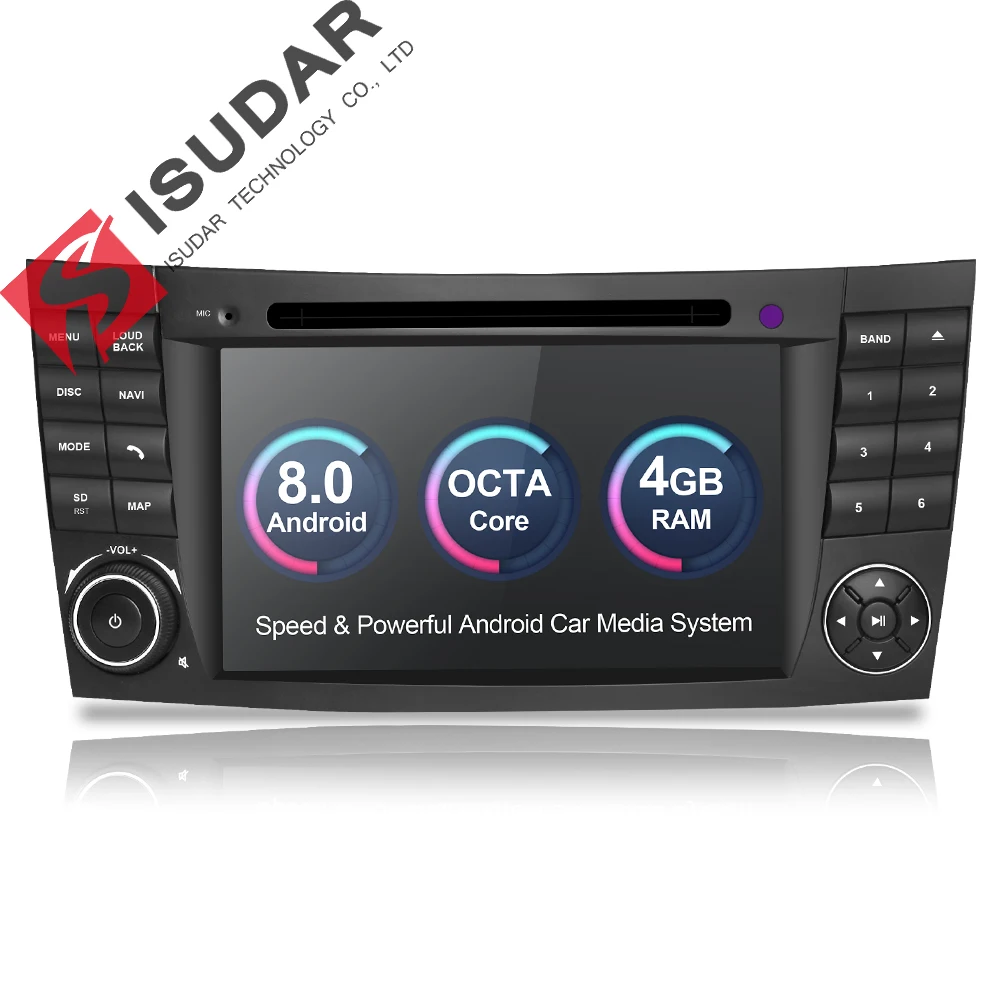 Isudar Автомагнитола 2 Din с 7 Дюймовым Экраном на Android 8.0 Для