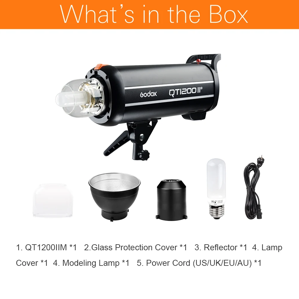 Godox QT1200II QT1200IIM 1200WS GN102 1/8000s Высокоскоростная синхронизация Встроенная 2 4G