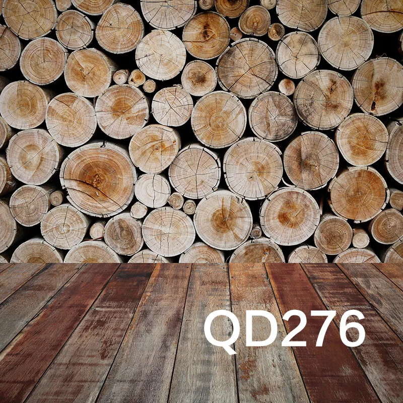 Бесшовный моющийся фон без складок деревянные доски пол пень стена Фотография