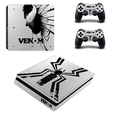 YSP4S-2868 Горячая игра Venom наклейки кожного покрова для Playstation 4 PS4 Slim консоли и контроллеры виниловые наклейки Play Station 4 тонкий защитный чехол - Цвет: YSP4S-2868