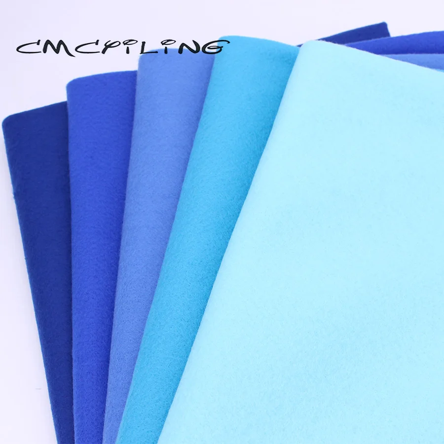 CMCYILING 5 шт./партия, 45*55 см Лоскутная мягкая войлочная ткань для вышивки DIY материал для изготовления кукол 1,2 мм толщина полиэфирной ткани