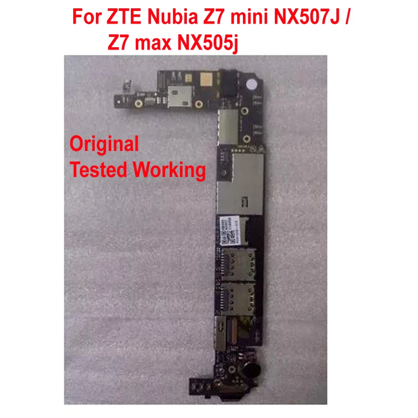 Оригинальная разблокированная б/у тестовая Рабочая плата Z7max Z7 max NX505j для ZTE Nubia mini