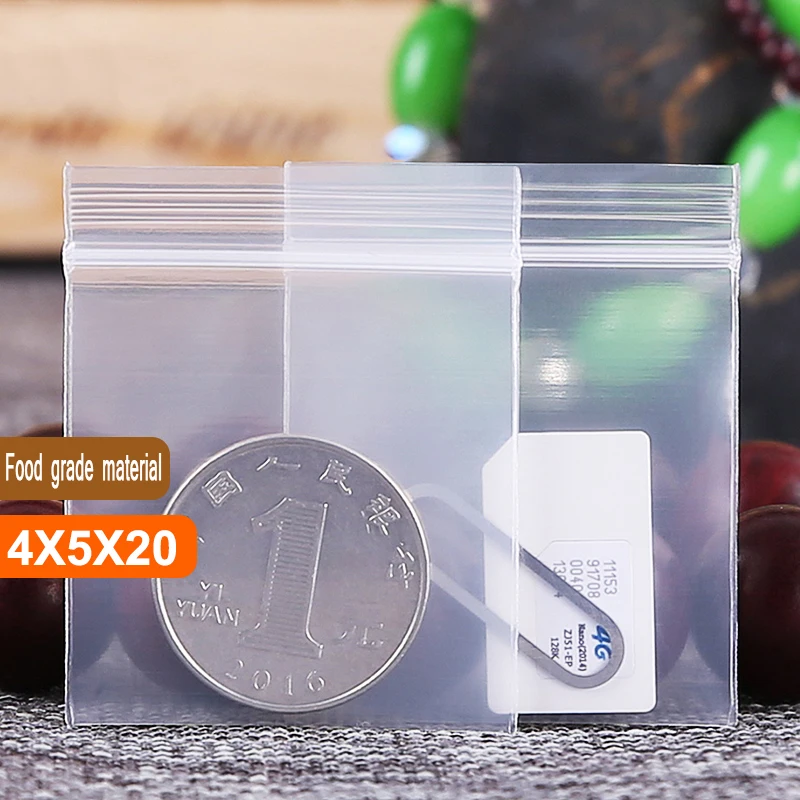 Ясно Мини Миниатюрный Zip Lock Ручка Пластиковая Упаковка Мешок Пищевые Конфеты