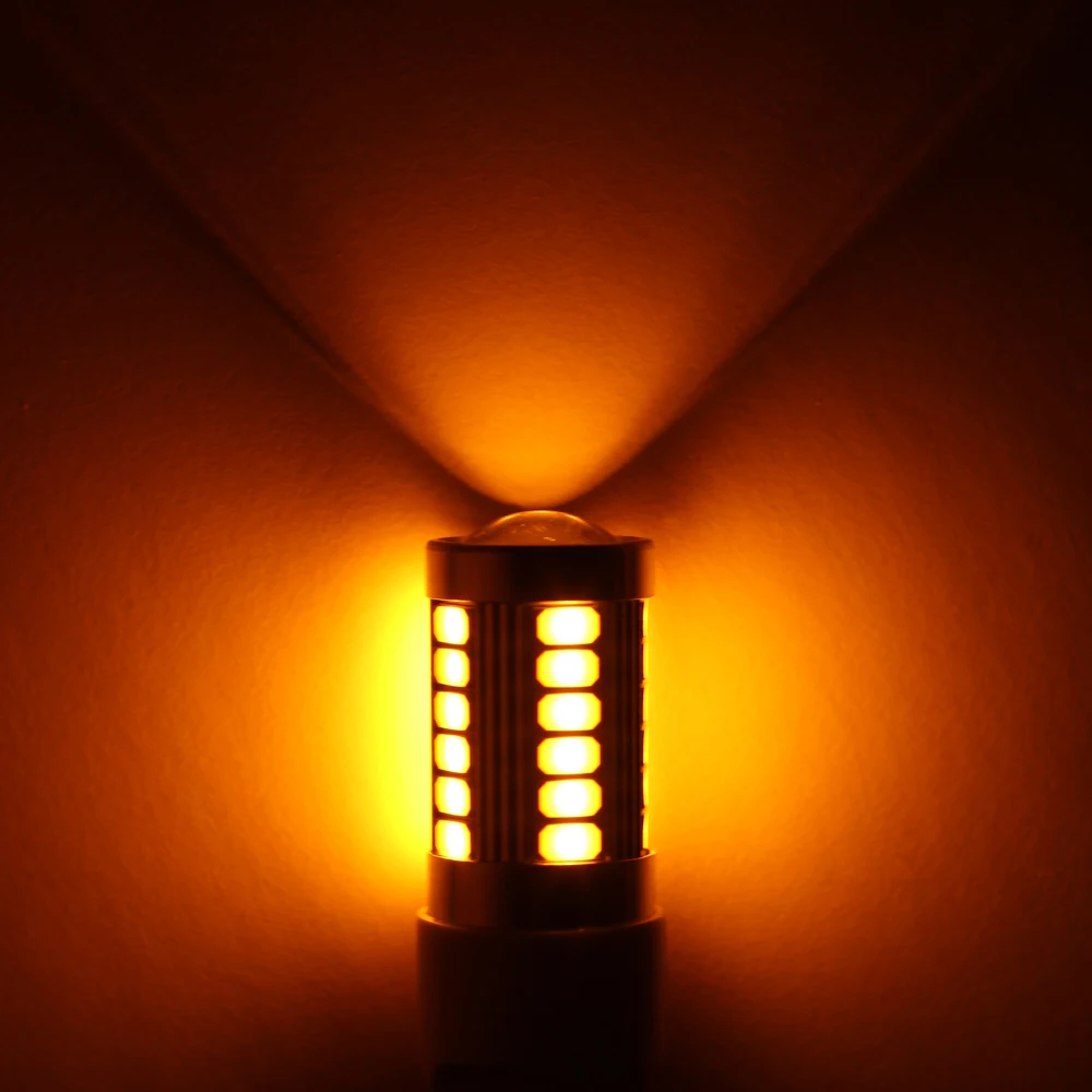 7443 1157 1156 5630 5730 BA15S P21W 33 Smd светодиодные лампы для автомобиля с тактовой мерцающей лампы стоп сигнала фонари заднего хода лампы дневного света красный цвет: желтый, белый 12V