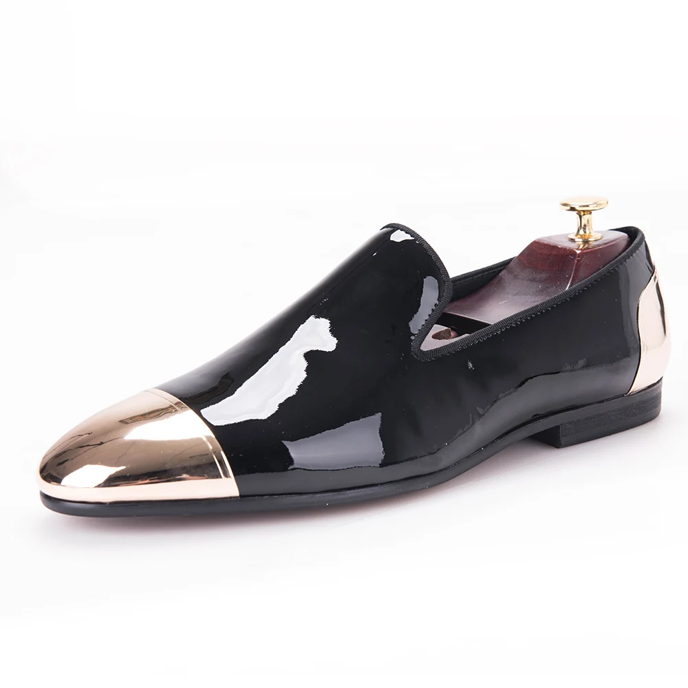Jeder Schuh/Новинка; черные и белые лакированные мужские туфли ручной работы; вечерние и свадебные Мужские модельные туфли; мужские лоферы; большие размеры - Цвет: black shos
