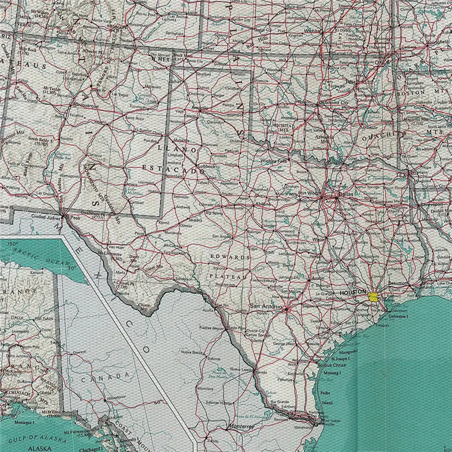 Green USA Map Vintage Geographical Painting Canvas Wall Art Sticker Retro Antique Print Posters Living Room Decoration Pub Cafe | Дом и сад