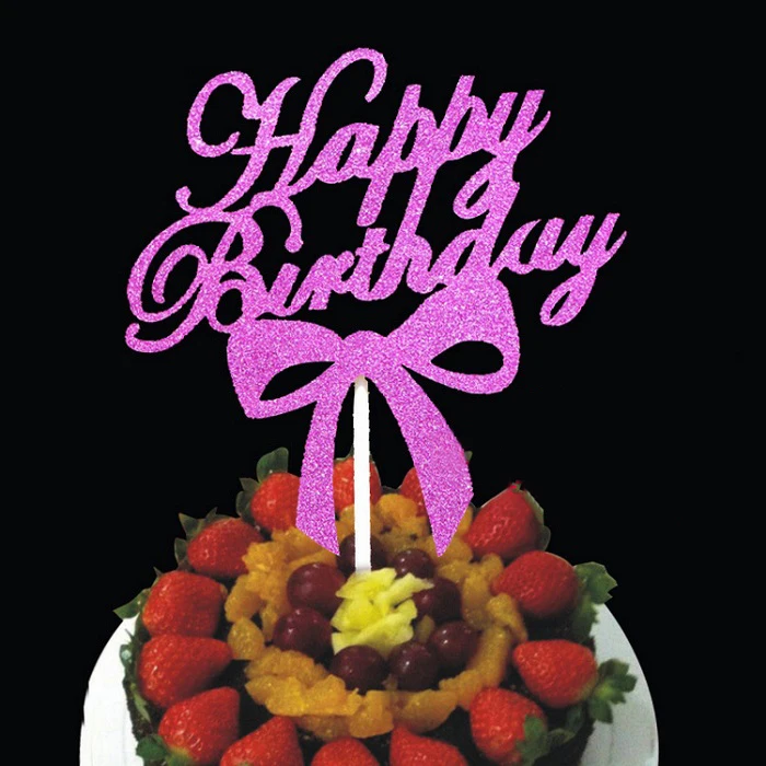 Праздничные принадлежности глиттер для торта с днем рождения бумаги карты