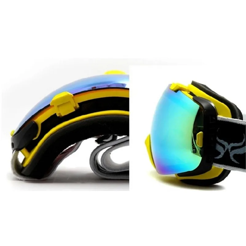 Benice двухслойные противотуманные сферические лыжные очки для улицы зимние