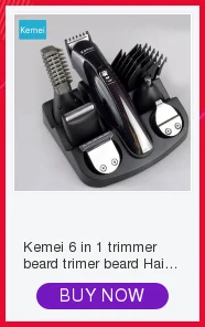 Моющийся Kemei 6в1 машинка для стрижки волос беспроводной электрический триммер машинка для стрижки волос перезаряжаемый тример триммер для волос в носу бритва 3