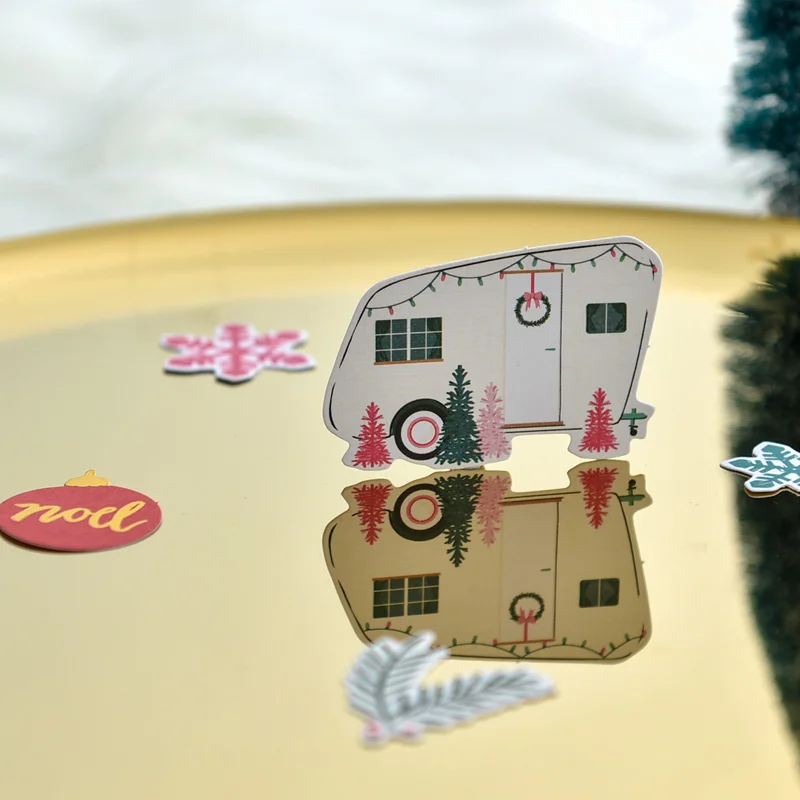 65 дневная Рождественская вечеринка фольга Золотая высеченная бумага для сделай