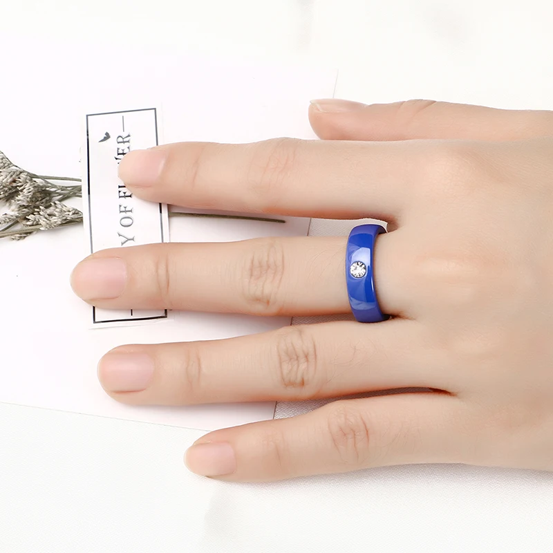 Женские Ювелирные наборы из кристаллов синие керамические гладкие