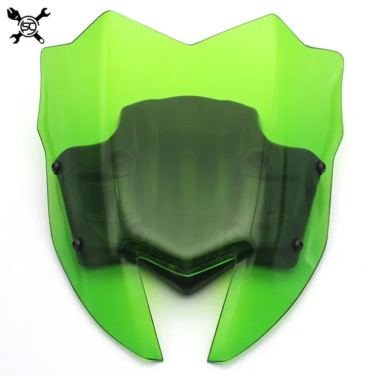 Мотоцикл спортивный козырек ветровое стекло подходит для Kawasaki Z900 Double Bubble - Цвет: Green