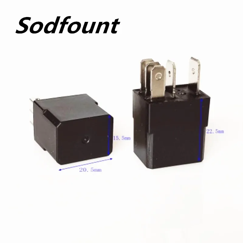 1 шт. фиолетовое автомобильное реле 12V 35A 4 pin с кабельным разъемом