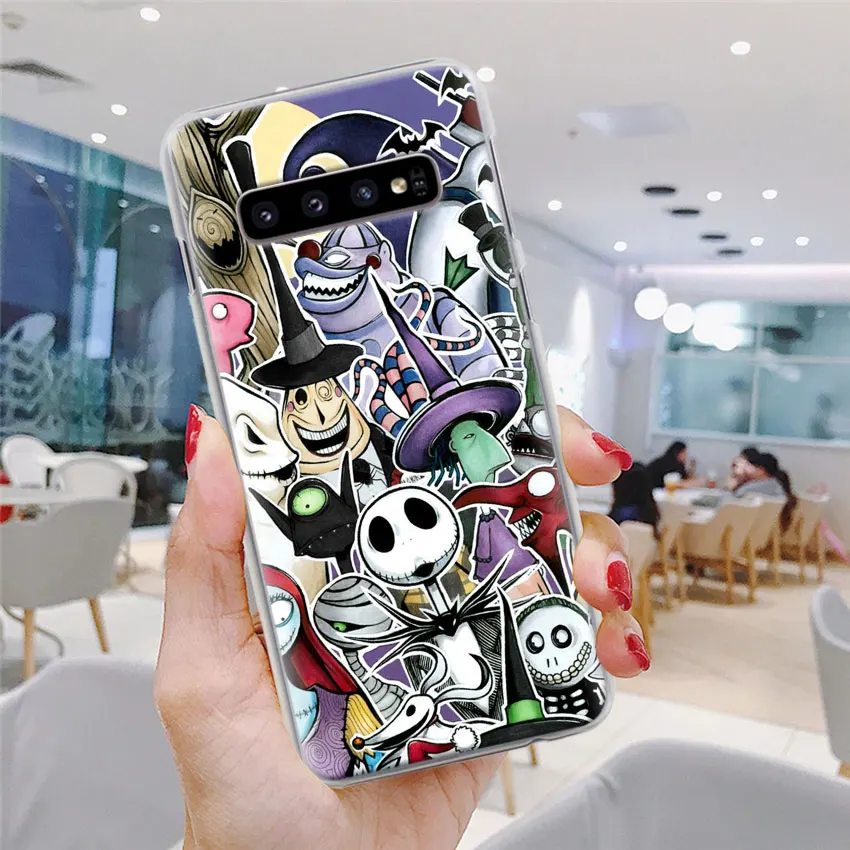 С принтом "Кошмар перед Рождеством" святить чехол для телефона для samsung Galaxy S10e S10 плюс S7 S8 S9 Plus Note 8 9 M10 M20 M30 жесткий чехол Coque